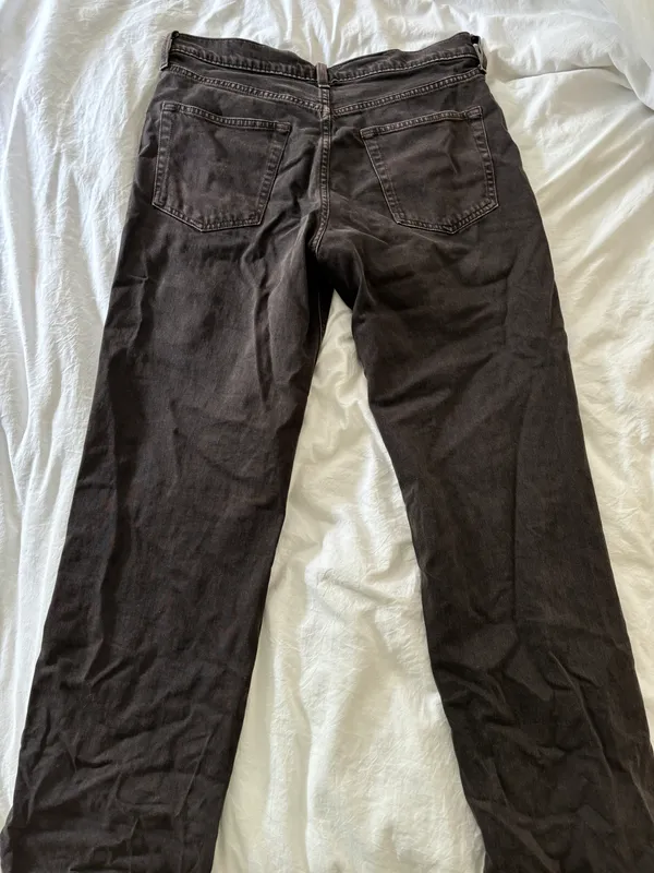Black Baggy Mid Rise Denim Jeans - Image 2