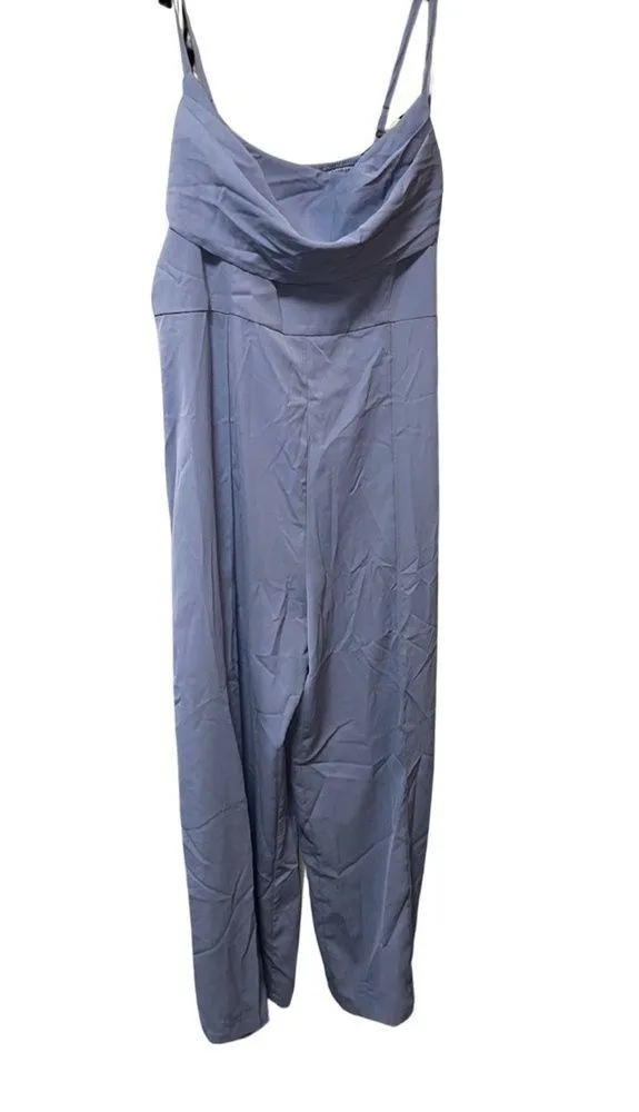 Cider Solid Cowl Neck Stitch Jumpsuit Plus Size 1xl - Image 4