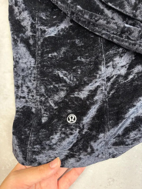 Lululemon Black Crushed Velvet Velour Three Piece Set - Image 5