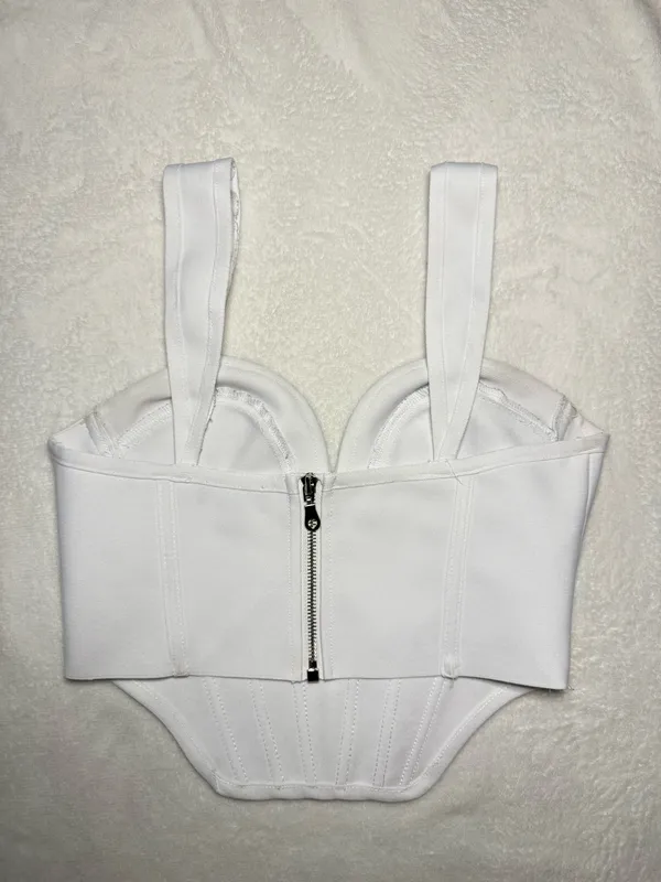 Pretty Little Thing Top Corset White - Image 3