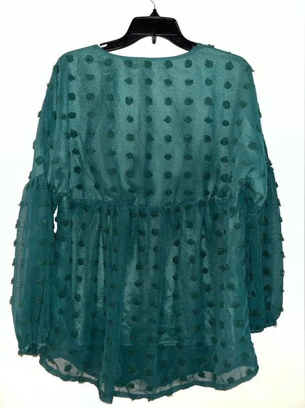 Sign Here Signature Clothing NWT womens shirt size Large, Green - Image 3