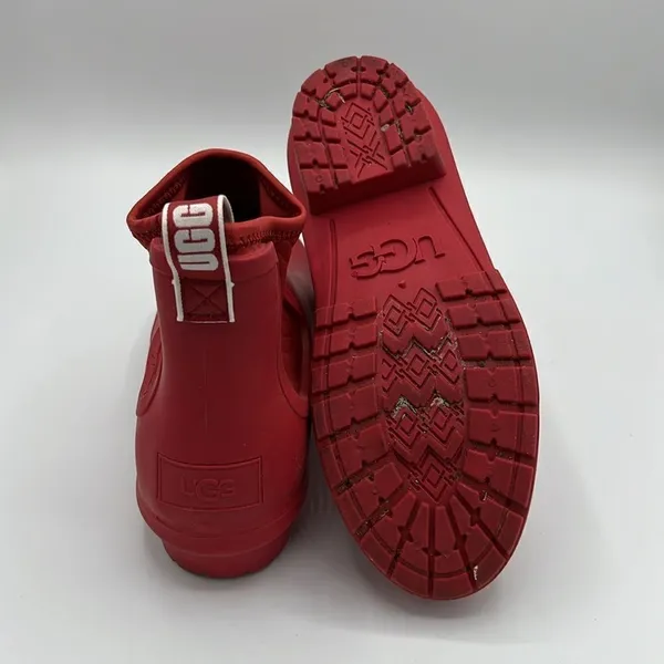 ✨UGG Red Rainboots Size‎ 6 Chevonne Ankle Rain Booties B22B - Image 9