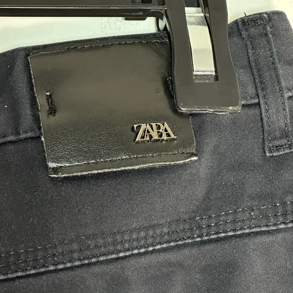 Zara Mens Skinny Fit‎ Black Pants 5-Pocket Denim Style Trousers Size 30 - Image 6