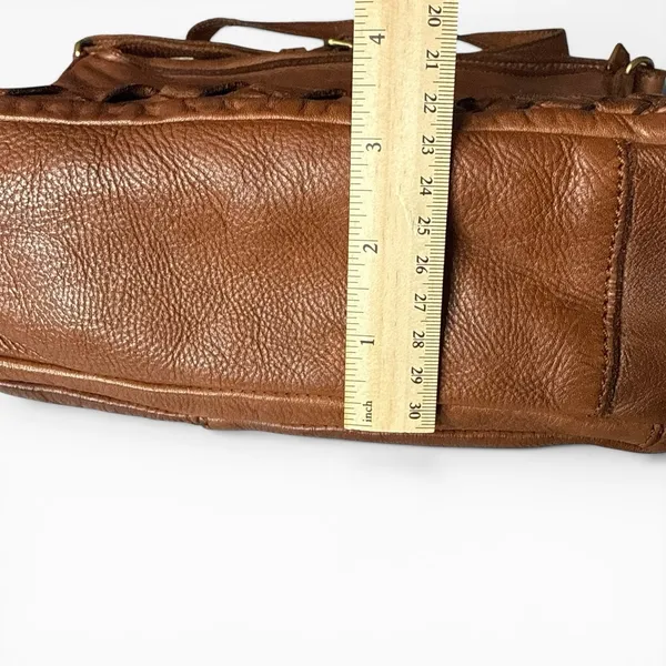 Marta Ponti Brown Woven Soft Leather Shoulder‎ Bag Boho Italian Style Satchel - Image 10