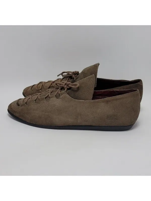 G Wiz Womens Dark Beige Rusty 261037 Suede Lace Up Solid Pump Shoes Size 7M - Image 12