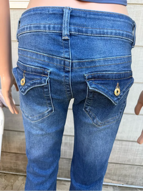 Women’s Telepatia low rise stretch flare bootcut jeans y2k size 5/27 - Image 4