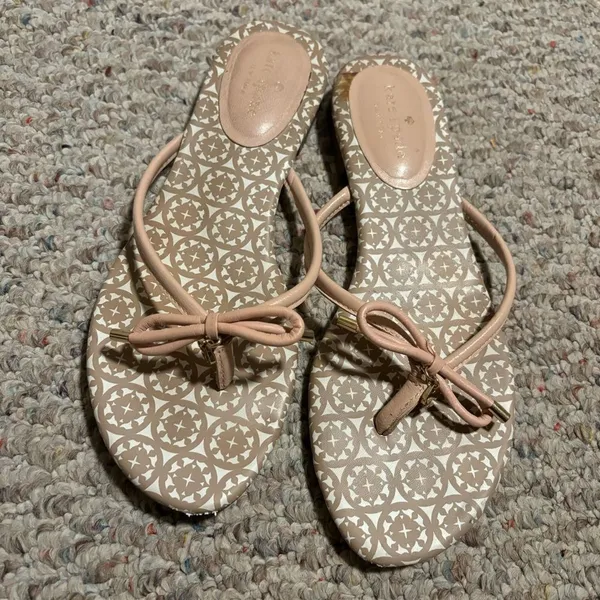 Kate Spade New York Sandal MISTIC Bow Pink NAPPA Leather- Size 9.5 - Image 2