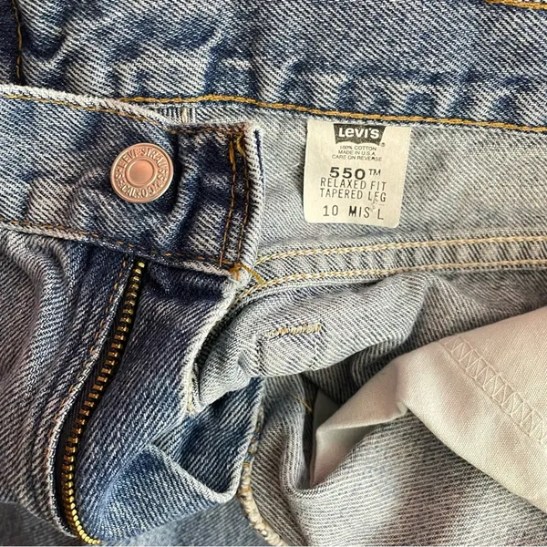 Vintage Levis 550 Relaxed Tapered Jeans Y2K High Waist women 10 28 long tall - Image 8