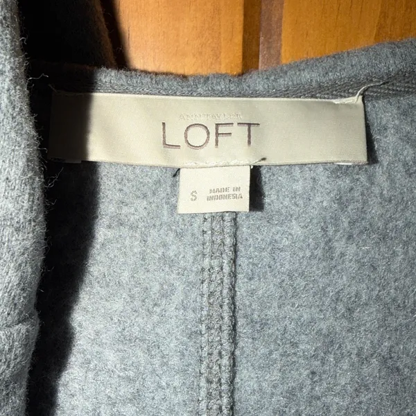 LOFT Gray Open-Front Cardigan - Image 2