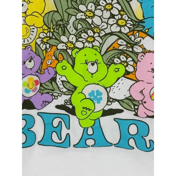 Care Bears Retro Graphic T Shirt White Crew Neck Cartoon Tee‎ Size Medium - Image 5