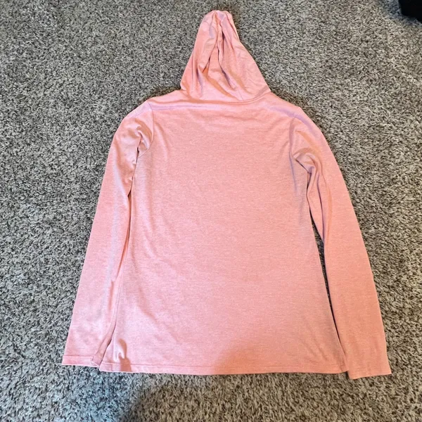 Nike Dri-FIT Womens Small Pink Heathered Long Sleeve Pullover Training‎ Hoodie - Image 6