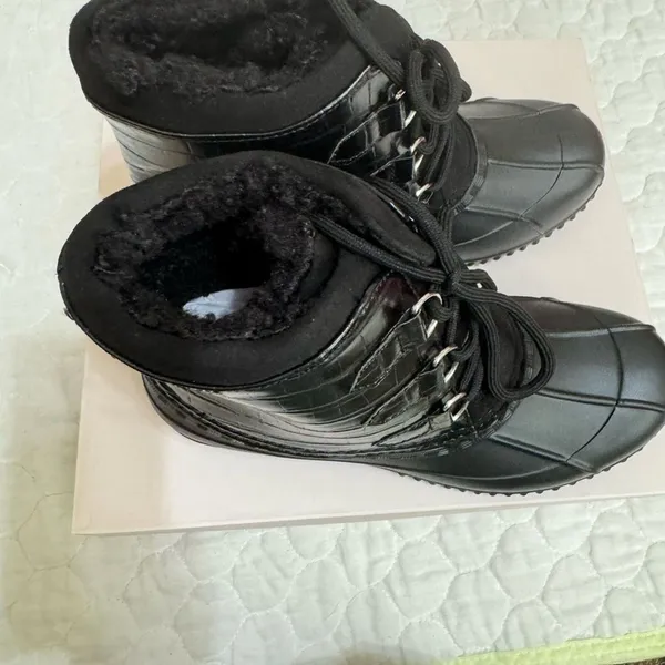 NEW JustFab Ruthford Boot Black Croc - size‎ 7.5 - Image 3
