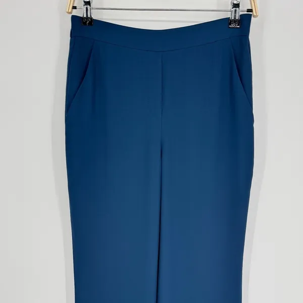 Babaton Wide Leg Pull On Pants Size 2 Blue Trousers Professional Career‎ Office - Image 3