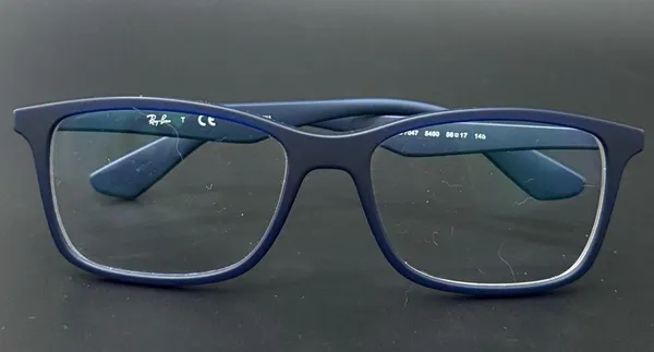 RAY-BAN RB 7047 5450 56-17 Matte Navy Rx Unisex Eyeglasses - Image 6