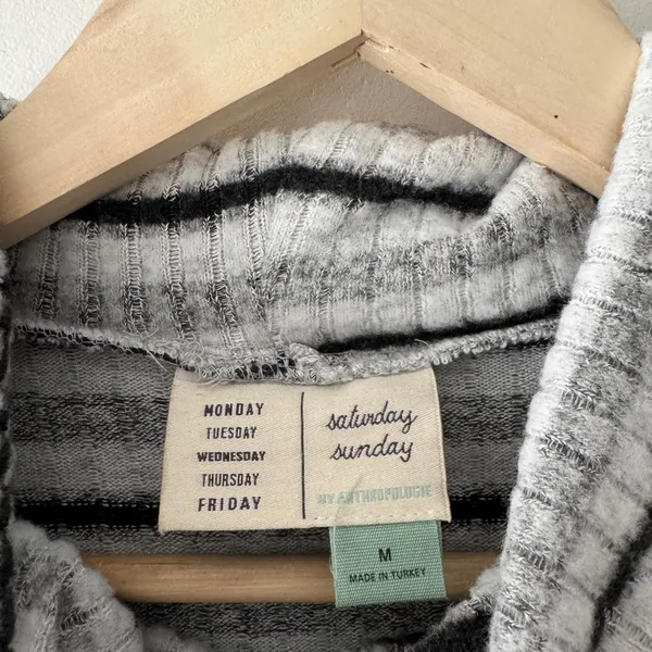 Anthropologie Saturday Sunday‎ Striped Pippa Hacci Turtleneck Sweater Top - Image 5