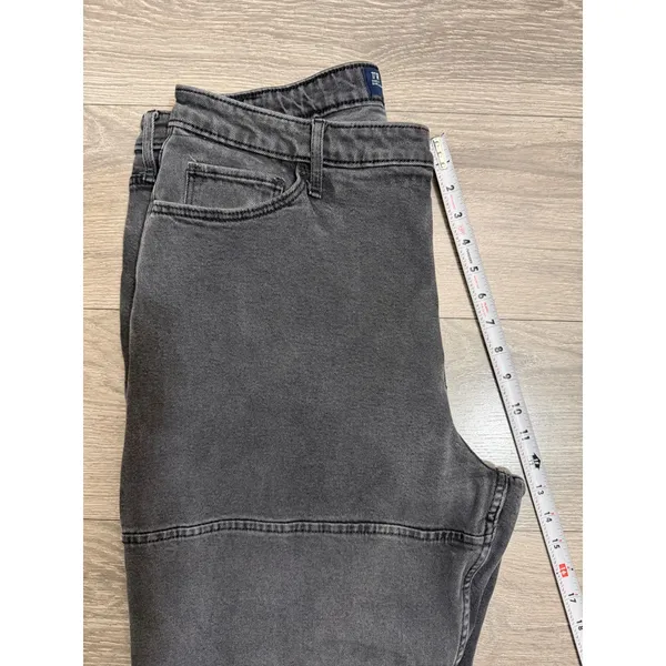 Hollister Ultra High-Rise Dad Jean‎ Washed Black Seam Detail Size 17R 36x28 - Image 5