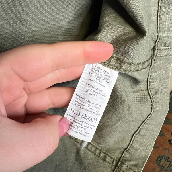 Madewell Fleet Jacket‎ Army Green Cotton Utility Field Jacket Hidden Hood XS - Image 5