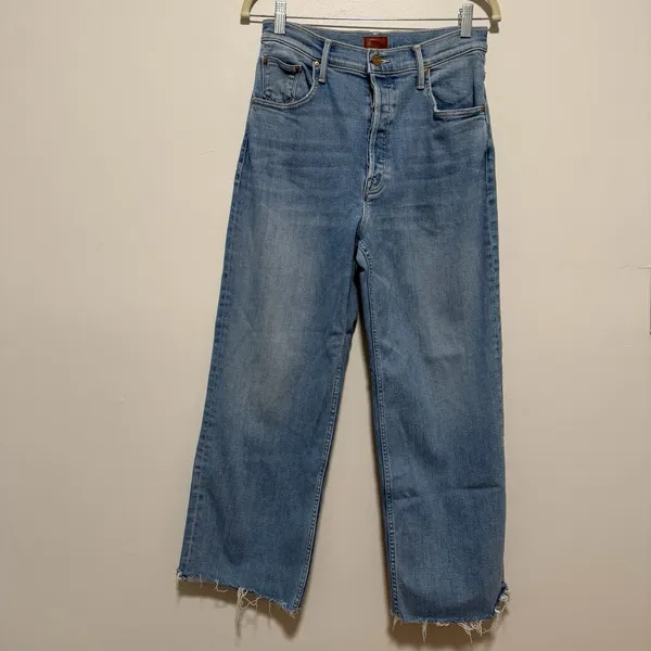 Mother High Waisted Spinner Ankle Fray Jeans In The Blink of an Eye Size 26‎ - Image 4