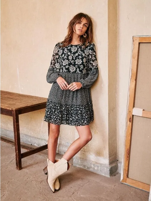 Sézane Silk Blend Mini Dress - Image 2
