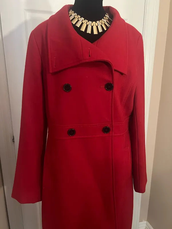 Red fall coat - Image 2