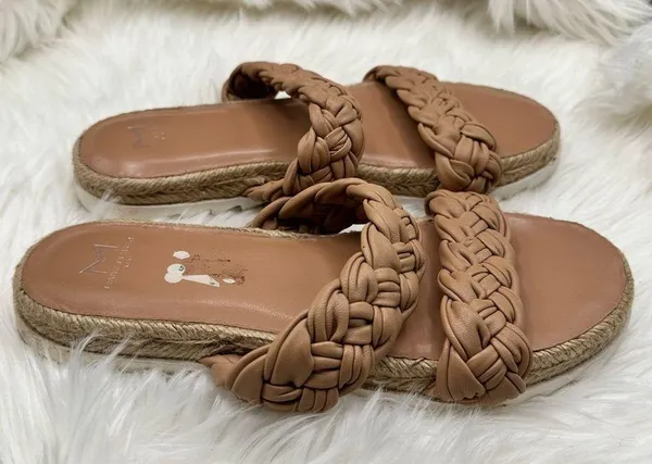 MARC FISHER Jaime Braided Flat Espadrille Slip On Sandals Size 8 - Image 8