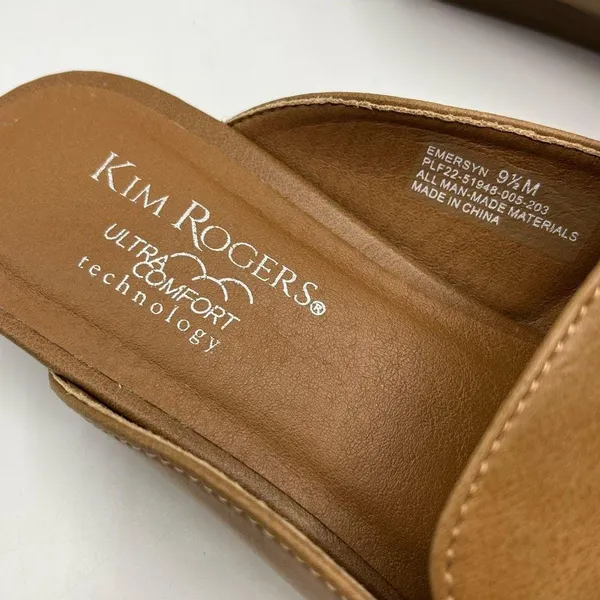 Kim Rogers Brown Emersyn Mules With Gold Chain Accent - Image 4