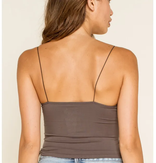 Free People Gray Cropped Tank Top - Image 3