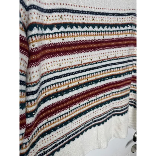 STYLE &‎ CO. Woman's Striped Crewneck Sweater Size 2XL - Image 7