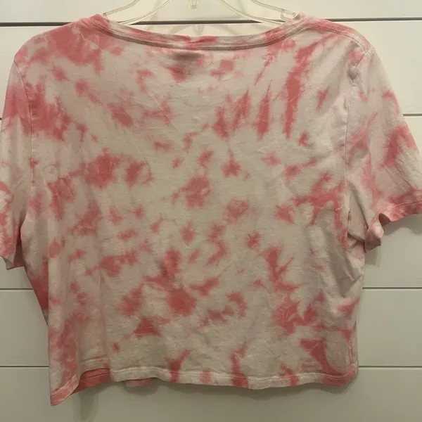 Pink‎ by Victoria secret Tie Dye Crop top shirt Size large - Image 4
