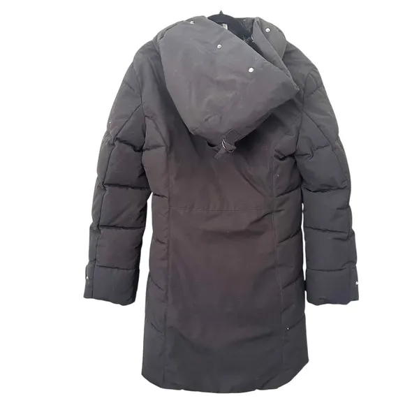 ZARA Long Puffer Winter Parka Hooded Black‎ Small - Image 5