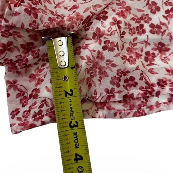 Mi Ami Francesca's Red Floral Ruffle Tiered Romper Size Medium | 0146 - Image 6