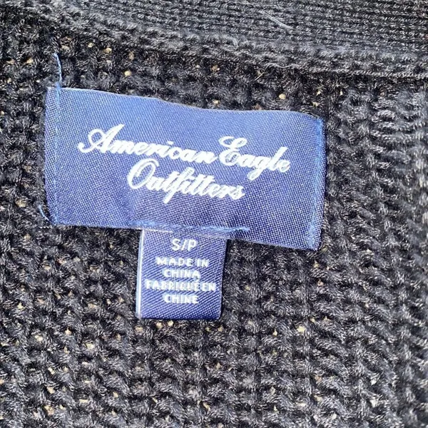 ✨HP✨American Eagle Ribbed Black Button Down Cardigan✨ - Image 3
