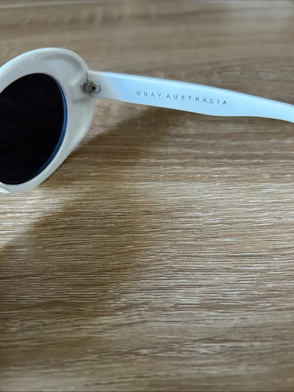 Quay Australia frivolous White Oval Sunglasses - Image 7