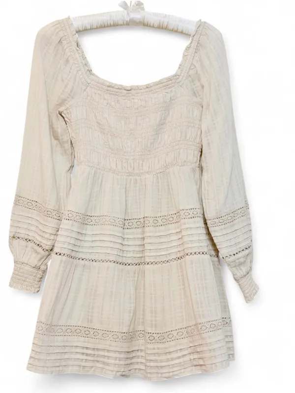 American Eagle Outfitters Women’s Boho Smocked Long Sleeve Mini Dress Size XS - Image 3