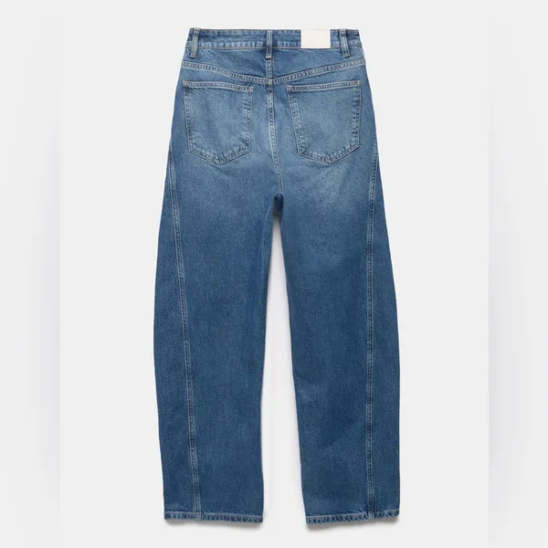 Mint Velvet Barrel Mid Indigo Jeans 6 Short - Image 2
