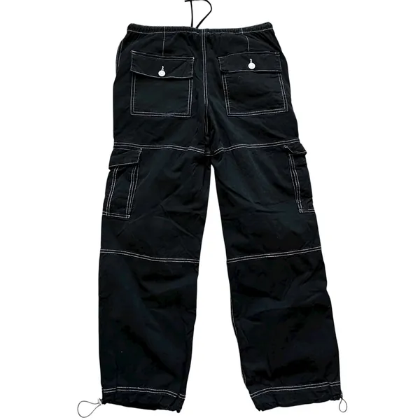 Garage Cargo Pant Black XS Contrast Stitching Skater Gorpcore Streetwear Utility - Image 3