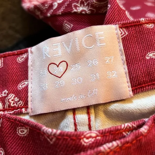 NWT Revice denim red bandana jeans‎ 24 - Image 10