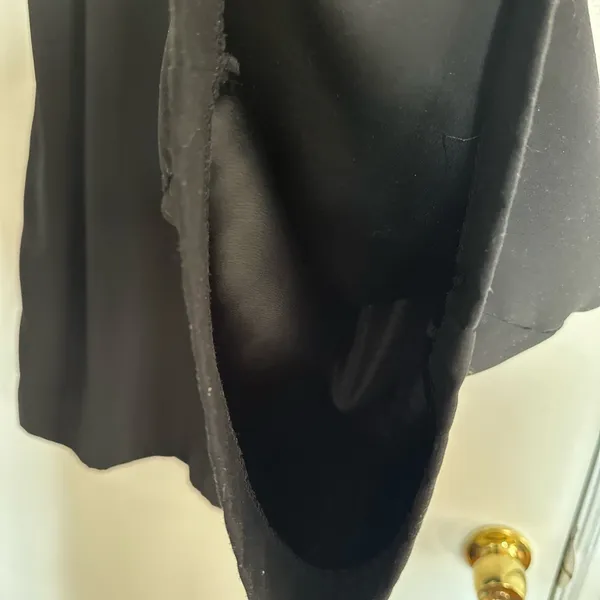 Zara Sz: M Black Wide Leg Cropped Pull On Sailor Pant Large Button Accent - Image 10