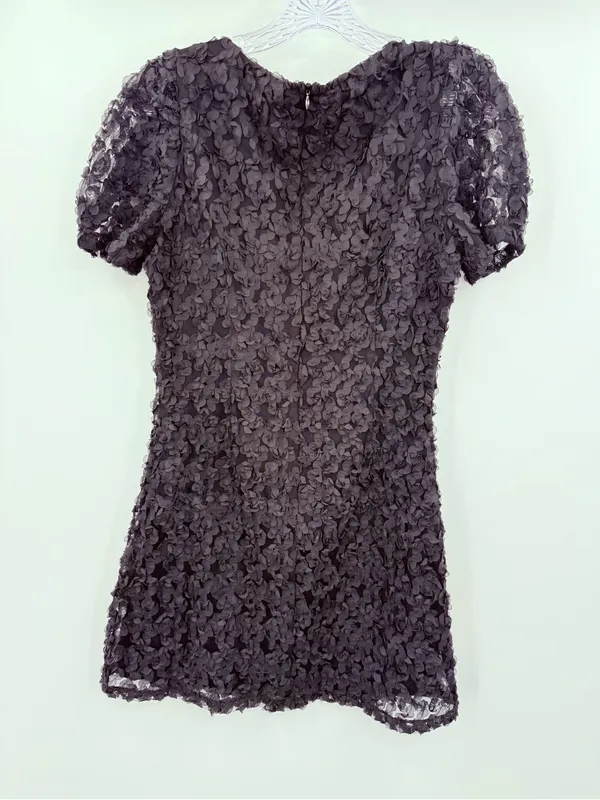 Lulus NWT Women's Black Floral Crochet Lace Cocktail Dress Size Small - Image 2