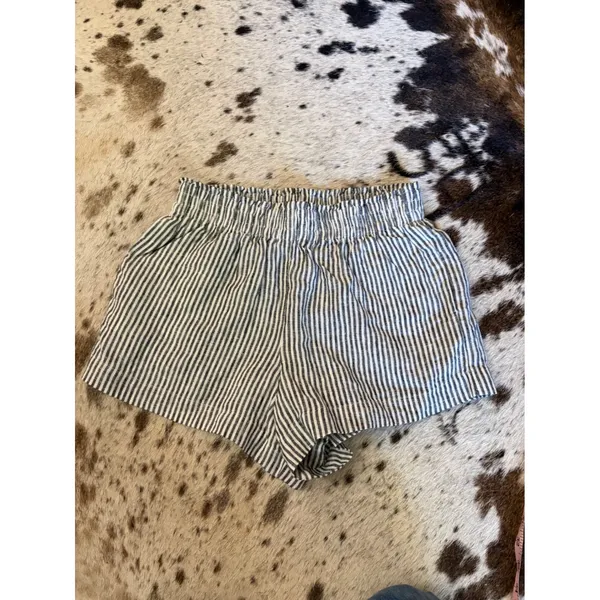 Reformation Mila Linen Short Size XS Striped In Vineyard - Image 2