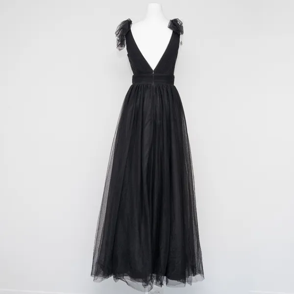 Betsy & Adam |‎ Gigi Long Ruffle Mesh Dress - Image 3