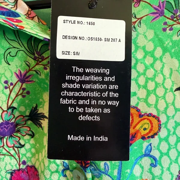 Sakkas Fits a Large‎ Floral Paisley High-Low Shirt Dress Green Boho OS1650 - Image 3