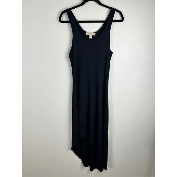 Michael Kors Black Asymmetric High-Low Maxi Tank Dress Small - Image 2