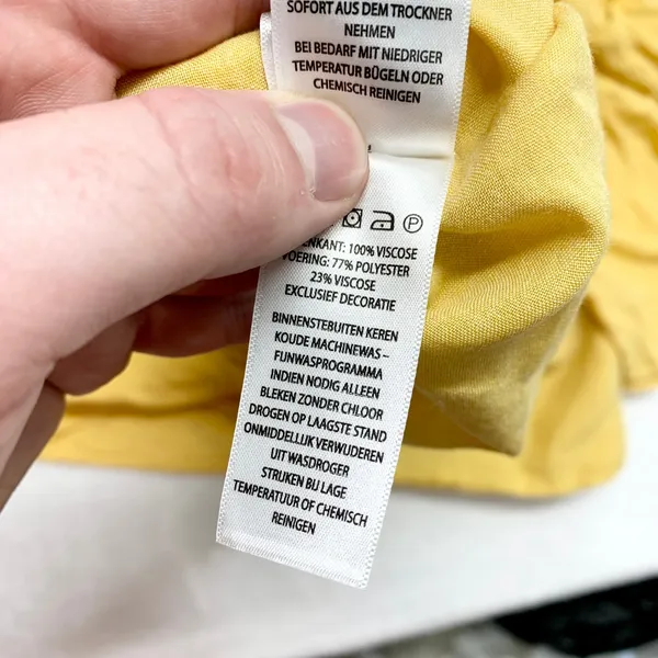 Joie Embroidered Tiered Maxi Dress‎ Womens Size 2 Yellow Boho Summer Rayon Gauze - Image 10