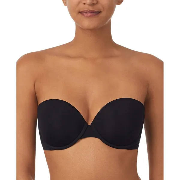 DKNY Womens Smooth Essentials Strapless Bra DK7749 Black 34DDD - Image 6