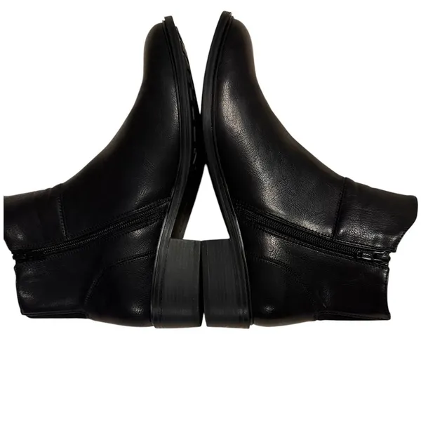 Baretraps Alona Black Ankle Boots Womens 8M Low Block Heel Booties BTF24-11190 - Image 6