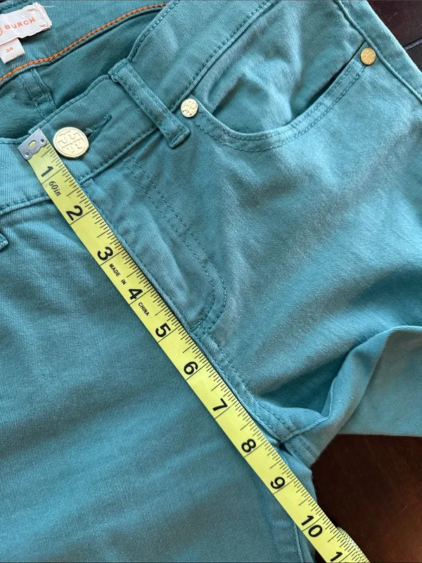 TORY BURCH Super Skinny Teal Jeans 28 - Image 12