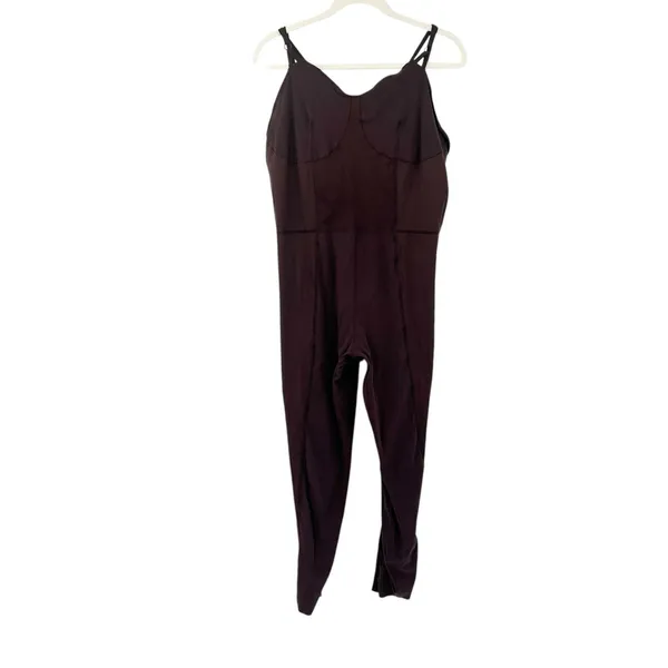 Nike Womens Yoga Luxe Dri-FIT Corset Balletcore Bodysuit Jumpsuit Size XXL Brown - Image 4