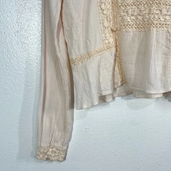 Louise‎ Misha Tara Blouse Blush Pink Cotton Lace Boho Victorian Top French Brand - Image 10