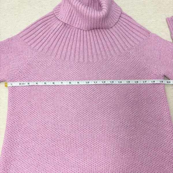 J. Crew Turtleneck Pink Cozy Soft Barbie Winter Sweater‎ Size S - Image 4